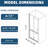 Matte Black Universal Pivot Shower Door - 1 3/8" Adjustable, 1/4" Tempered Glass, 36000 Open And Close Assessments, Remarkable Leak Trait