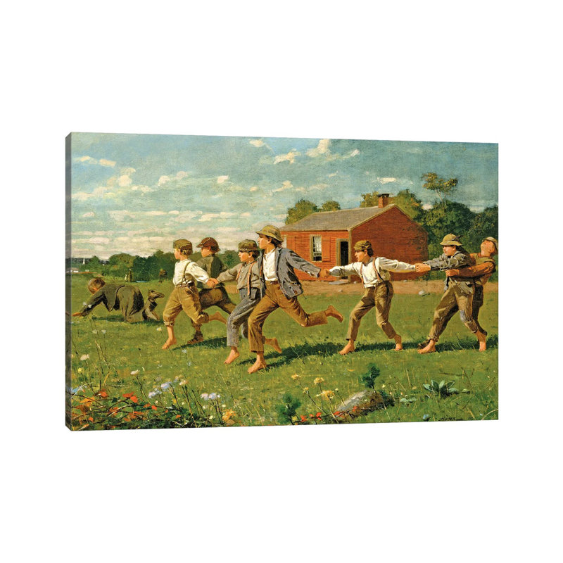 Snap The Whip, 1872 (Metropolitan Museum Of Art, NYC) by Winslow Homer - Wrapped Canvas Gallery-Wrapped Canvas Giclée