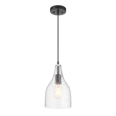 1 - Light Matte Black Single Pendant