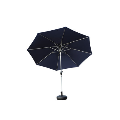 Parasol de patio 10 pi - Résistance, tissu imperméable - Pour le jardin, la terrasse, la cour, la piscine, la cour arrière bleu marine, imperméable et durable