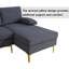 Canapé modulaire à accoudoirs coussinés de 99,5 po Komor-1082998440
