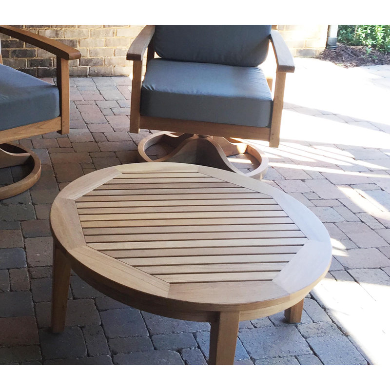 Table basse d'extérieur ronde de 35,5 po Bibeta