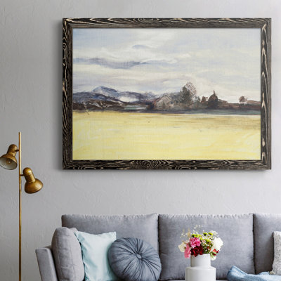 «Gray House in Blue», reproduction d'art sur toile encadrée