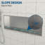 Niche de douche en acier inoxydable 37 po x 13 po, nickel brossé