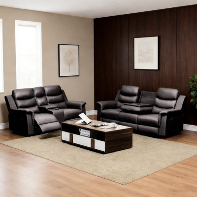 Inclinable avec console centrale et housse extensible noire, 5 sièges, deux porte-gobelets Housse de siège ergonomique et confortable en noir