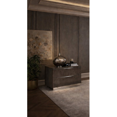 2 - Drawer Solid Wood Nightstand