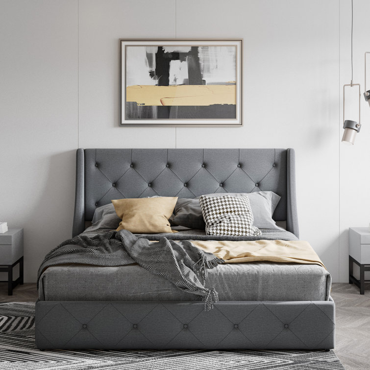 Losada Upholstered Storage Bed with Wingback - 4 drawers