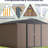 Brown 10' X Metal Storage Shed With Lockable Door & Ventilation For Backyard Patio 10', Door, Yard Use-118124189-118124188