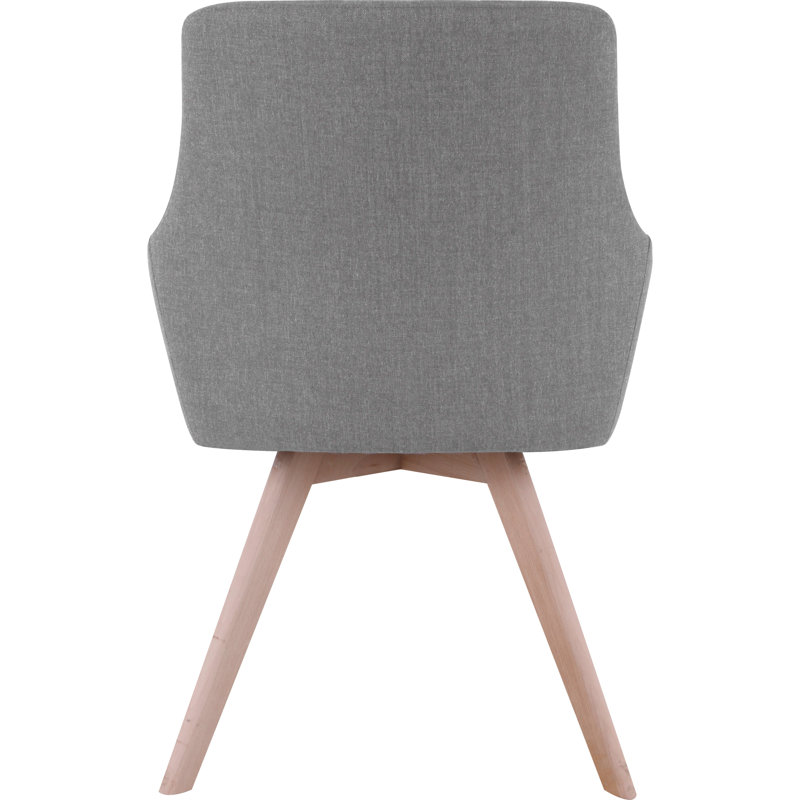 Gray Flannel Upholstered Guest Chair with Beech Wood Legs