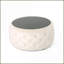 Repose-pieds avec plateau en verre trempé, velours capitonné | Beige | Velours-57768646