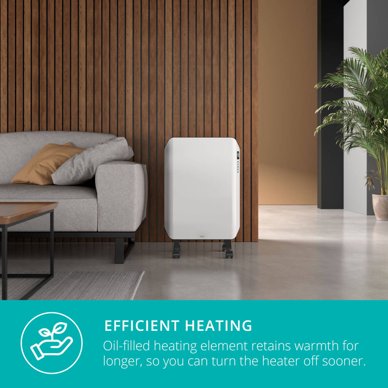 Duux 1 BTU Electric Radiator Space Heater and with Digital Display, 2000 W