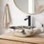 Lavabo de salle de bain rond en pierre naturelle Calacatta Viola