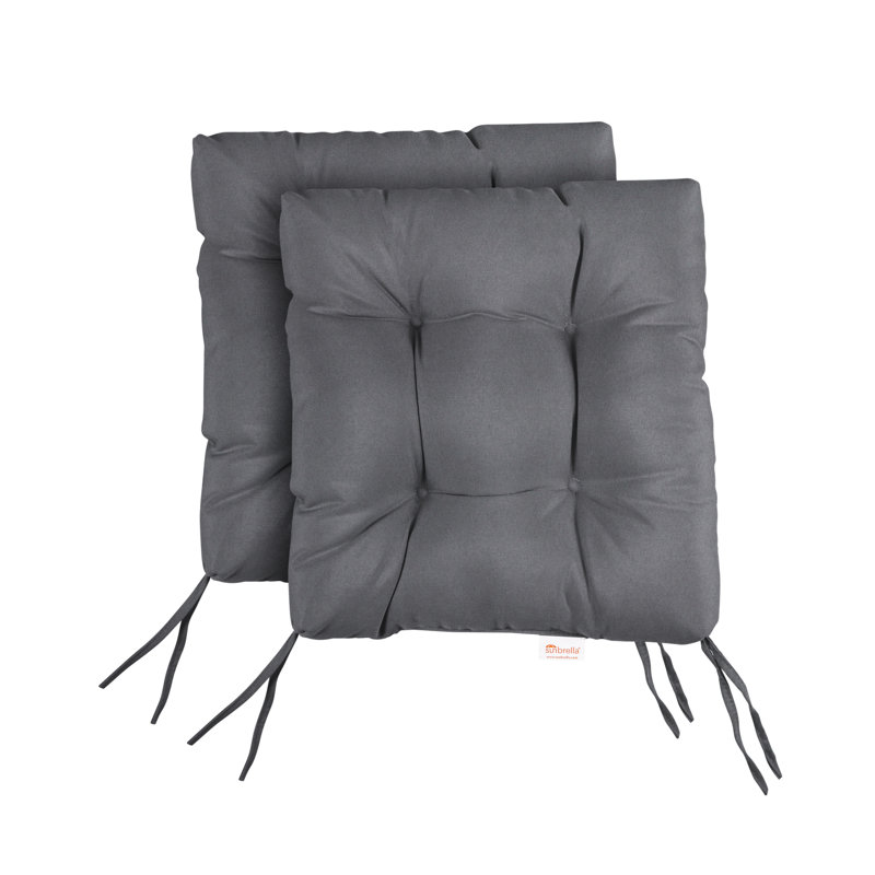 Outdoor 3'' Barstool Seat Cushion, 16" W x 16" D, Charcoal