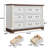 Wood Storage 6 Drawer Dresser Chest