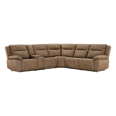Jagger Velvet Power Reclining Sectional with USB Ports 