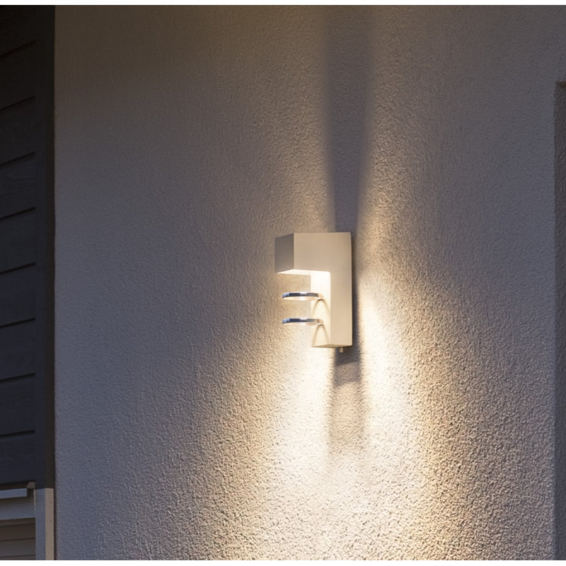 Integrated LED Outdoor Sconce, White