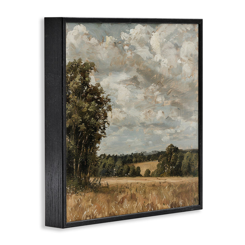 Giclée encadrée de nuages sur un paysage champêtre, design par LSR Creative Studio, H 17 po x l 17 po