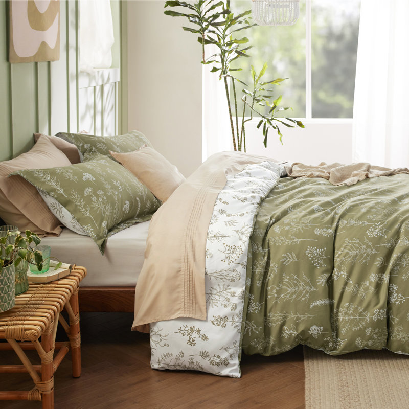Bedsure Duvet Cover King Size - Reversible Duvet Cover Set with Zipper Closure, 3 Pieces Floral Patterned Bedding Set
