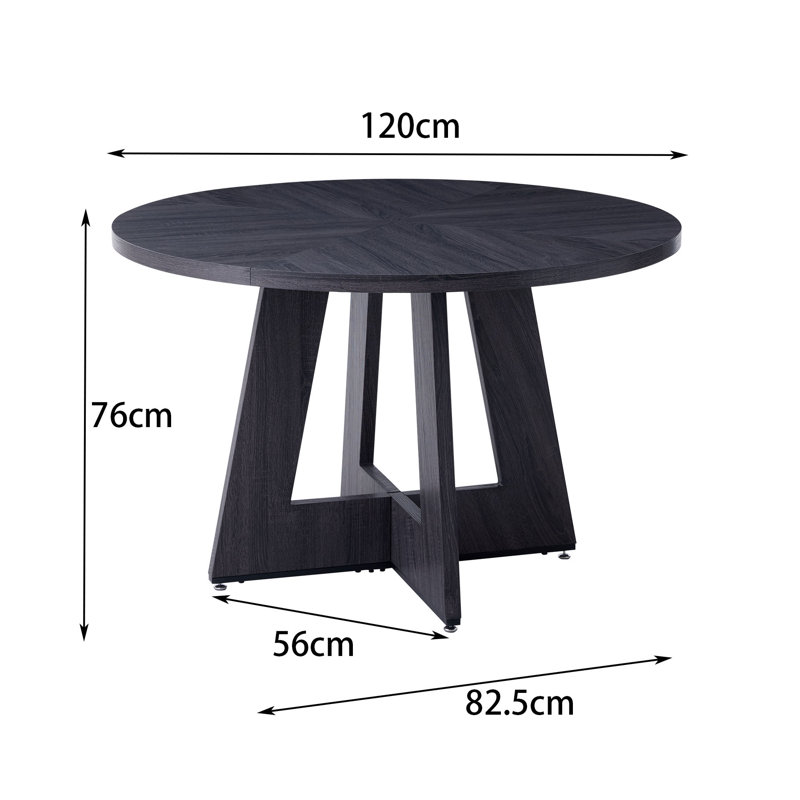 Round Dining Table, Black