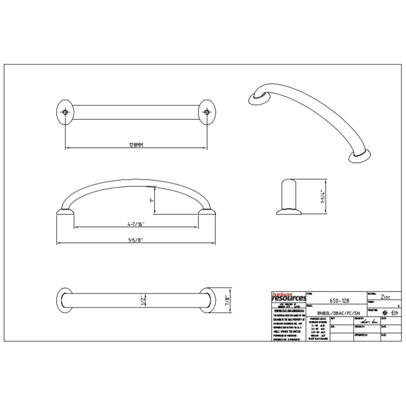 Hudson Appliance Pull, Brushed Pewter, 5 1/16"