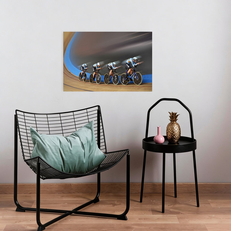 Team Pursuit Velocity Contemporary Wall Art Print, H 16 po x l 24 po