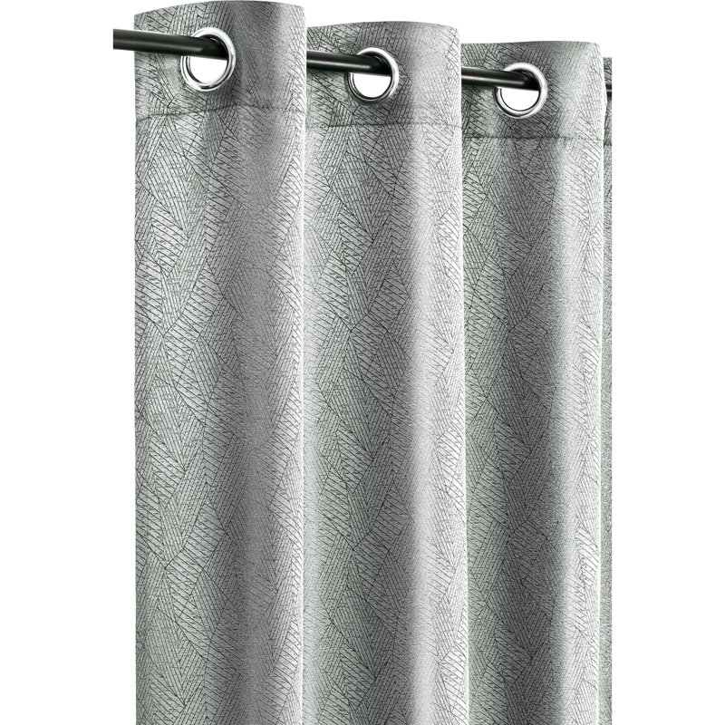 Panneau de rideau simple occultant et isolant uni, gris, l 54" x L 84"