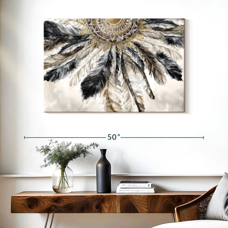 «Native American Colorful Elephant Splash», reproduction sur toile, H 26 po x l 39 po x P 1,25 po