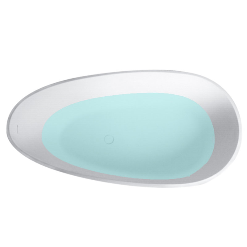 59'' x 31'' Freestanding Soaking Solid Surface Bathtub
