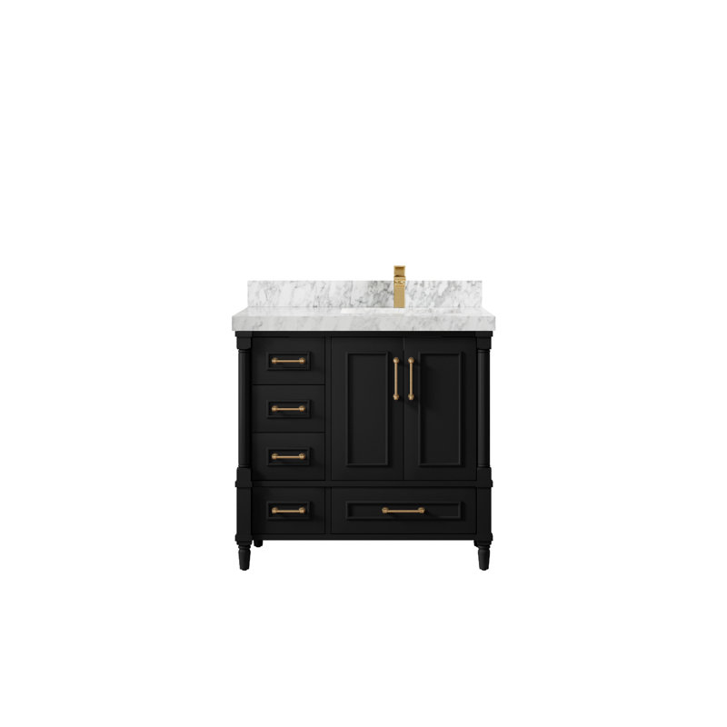 Ensemble de meuble-lavabo simple 36 po Aberdeen, Marbre de Carrare