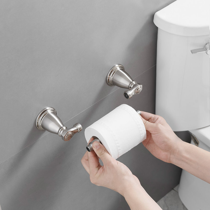 Ensemble de quincaillerie de salle de bain 4 pièces, Nickel brossé