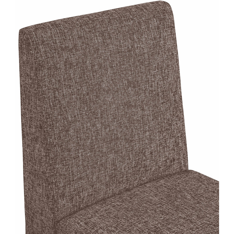 Chaise en tissu texturé Benson, Tissu texturé en lin brun