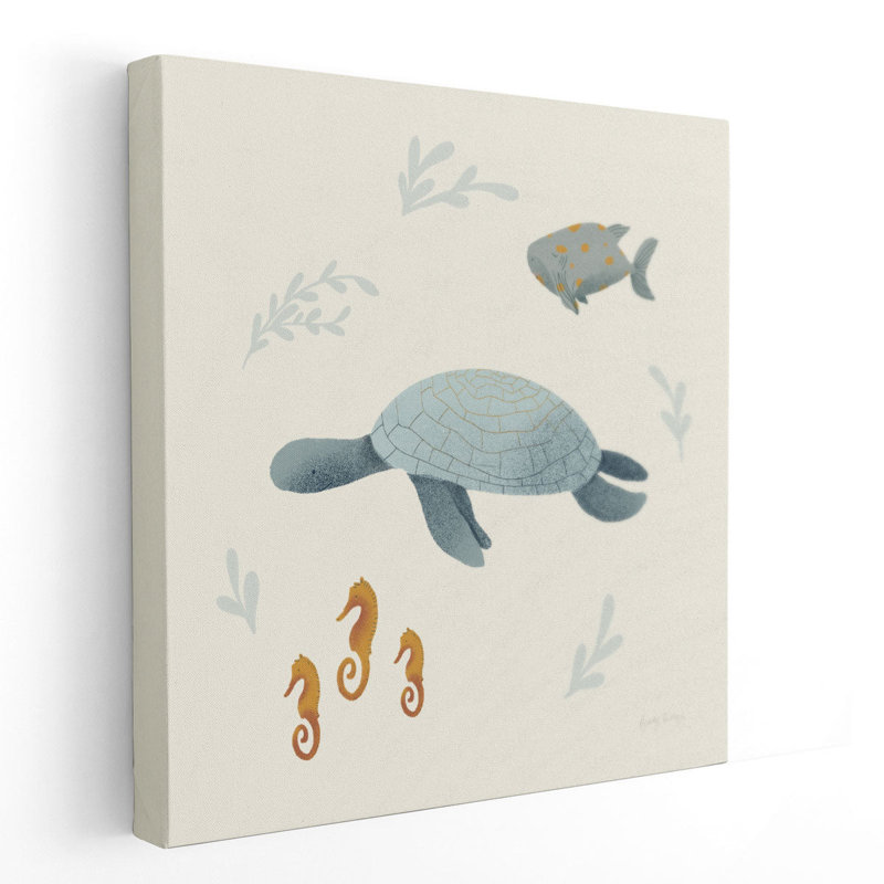«Ocean Life Sea Turtle», reproduction d'art sur toile, H 12 po x l 12 po