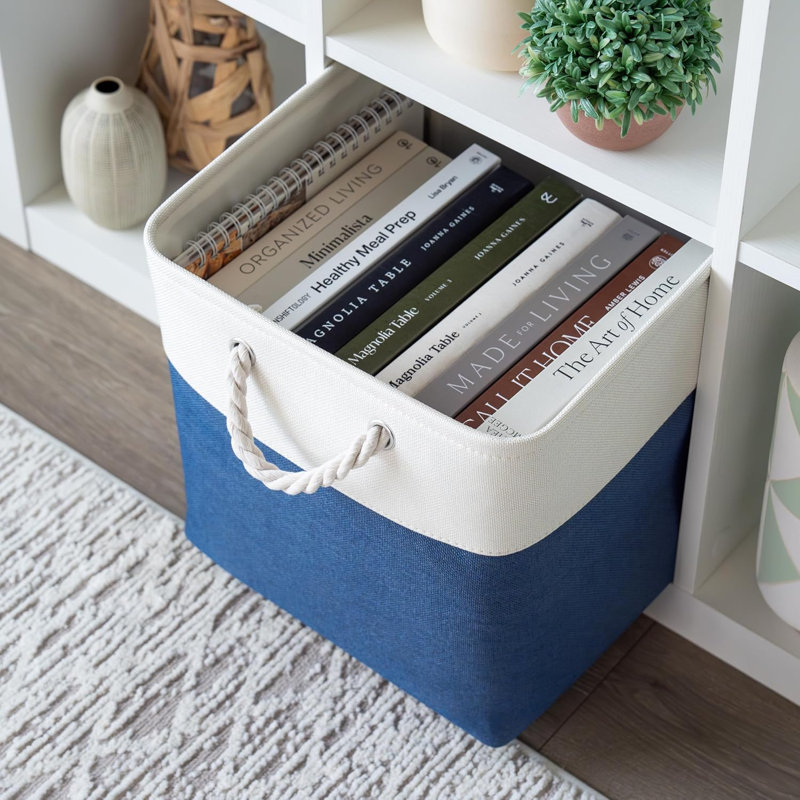 Rebrilliant Fabric Storage Bag, Navy Blue