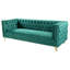 Canapé en velours de luxe Arnav, 86 po de largeur, fabrication solide, entièrement assemblé-291252975