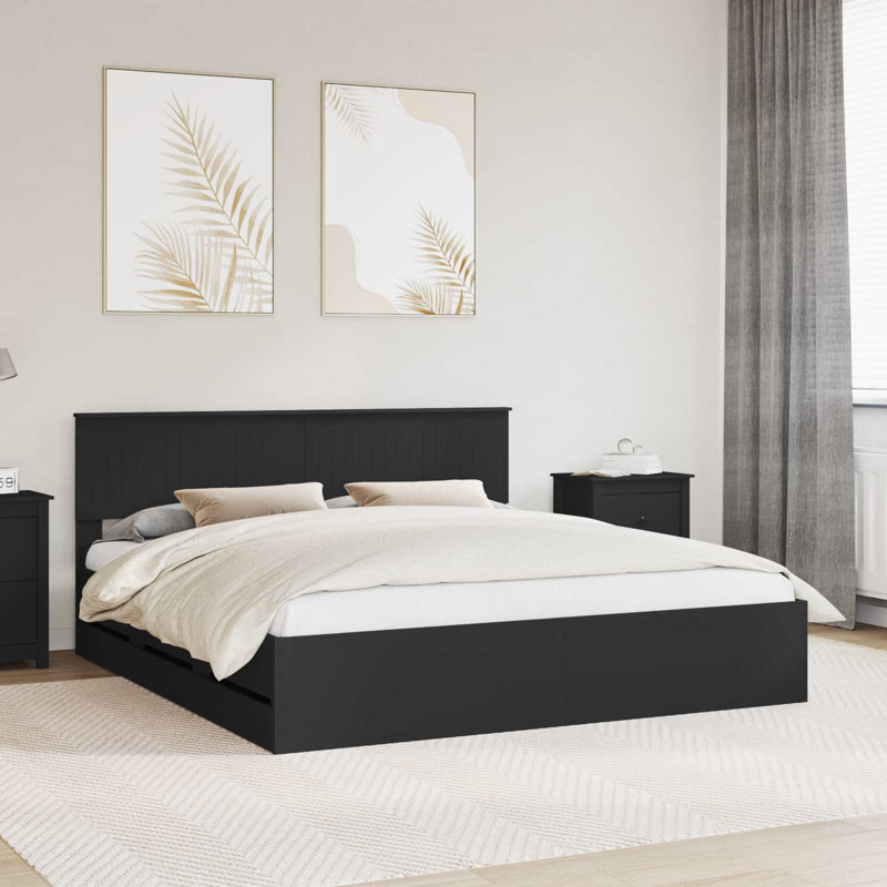 Bed, Black, Super King (6')