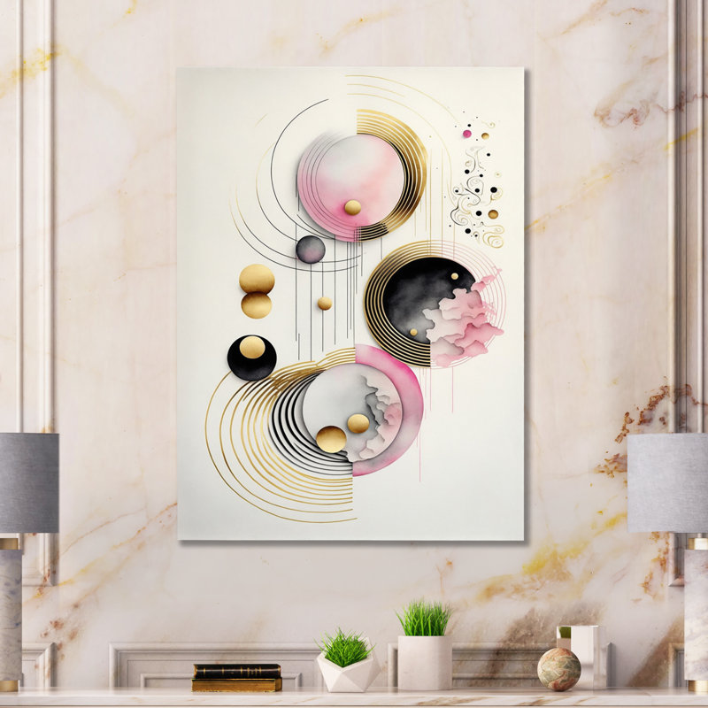 Décoration murale moderne colorée circulaire abstraite IV - métal, H 20 po x l 12 po x P 1 po