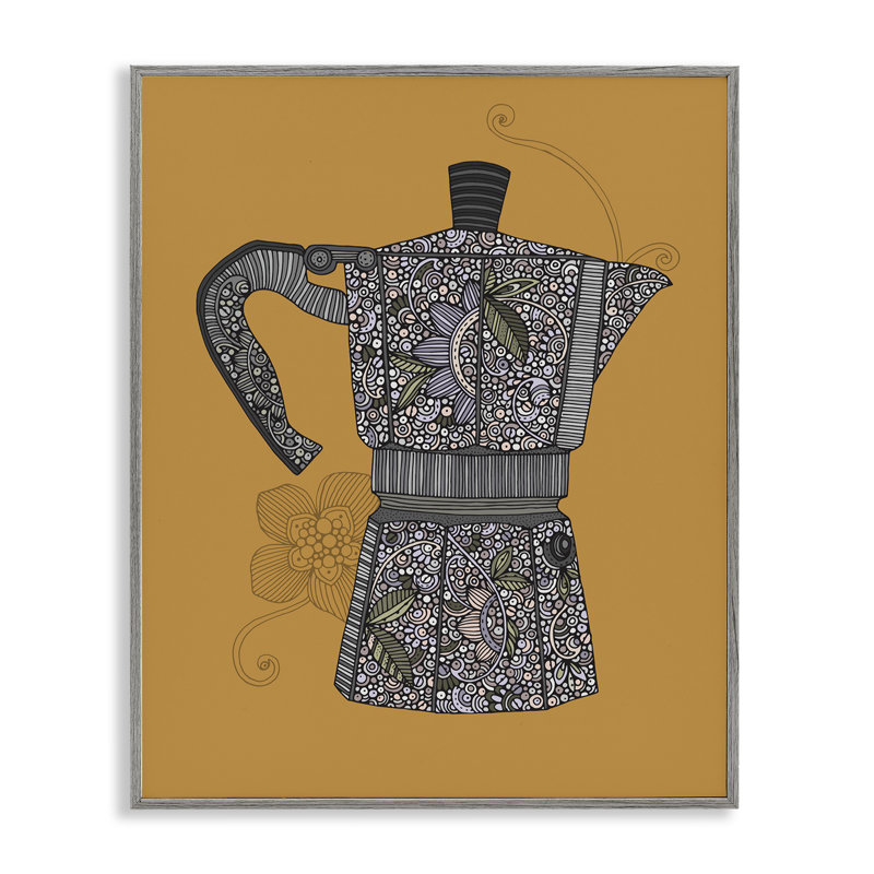 Art de la cafetière Moka Pot par Valentina Harper, Estampe numérique Farmhouse, H 30 po x l 24 po