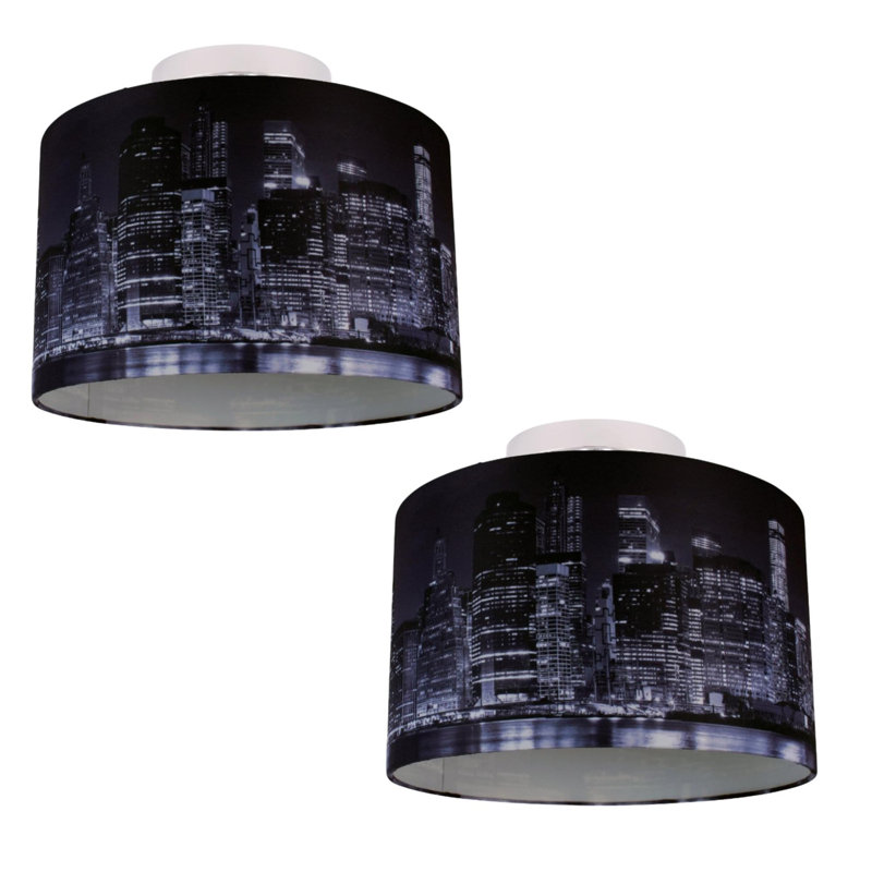 Feysal Fabric Semi Flush Mount