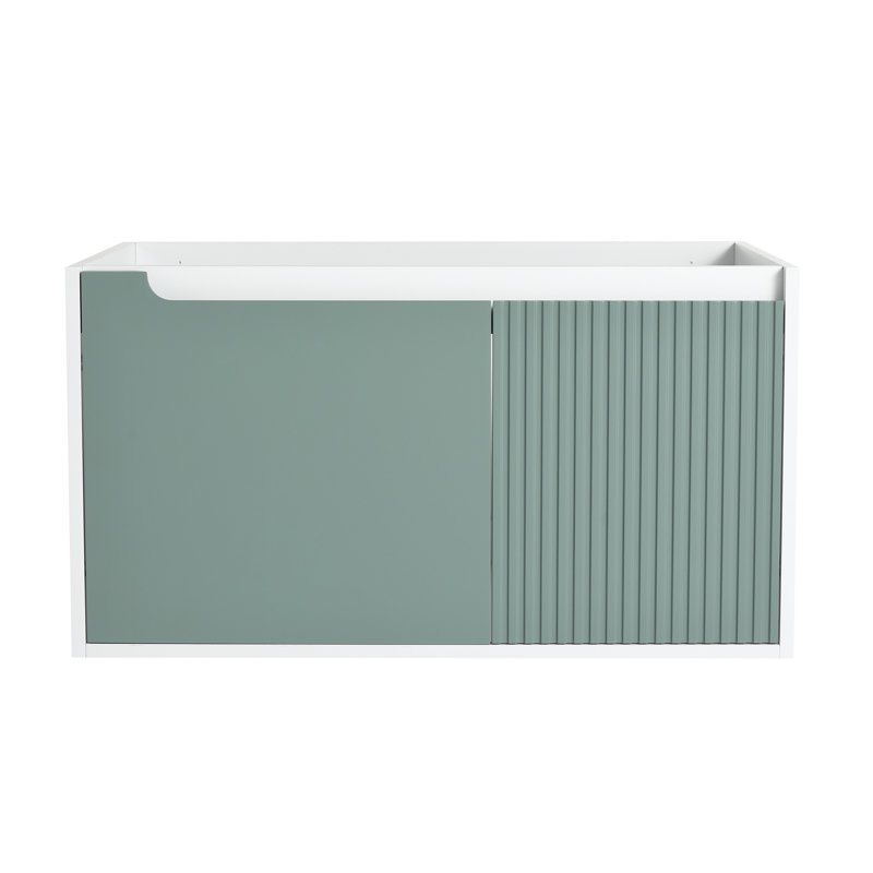 Armoire de salle de bain murale flottante de style moderne avec porte à fermeture en douceur