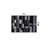 Abstract Grid Black/Gray Minimal Indoor Woven Area Rug-1612320255