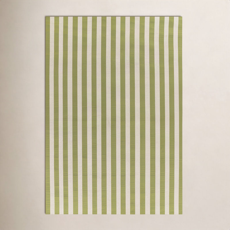 Tapis de couloir d'intérieur rayé vert Novogratz par Momeni Icon 2 pi 8 po x 8 pi, Tapis de couloir 2 pi 8 po x 8 pi