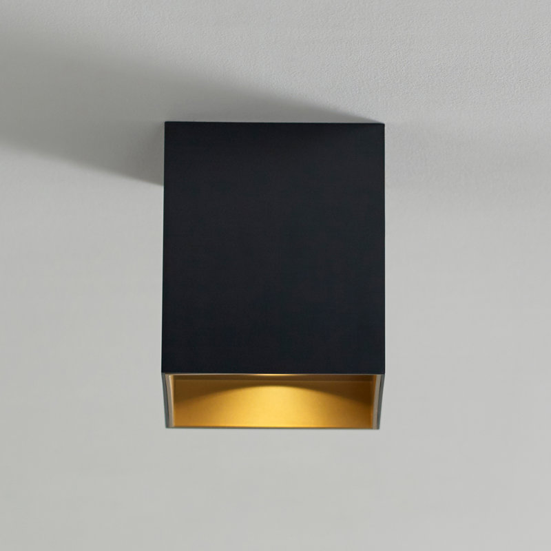 Exo 1 - Light LED Flush Mount, 2700K, Matte Black/Gold Haze