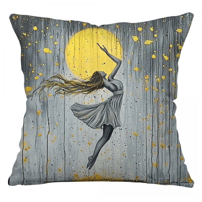 Coussin Moonlit Dance, coussins en sergé romantique, Carré 20 po