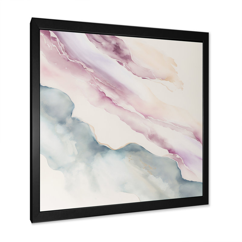«Mystery Of The Waves In Elevated Blush IV», reproduction sur toile, H 16 po x l 16 po x P 1 po