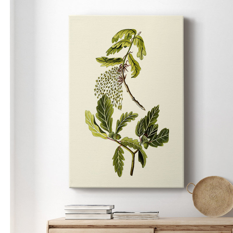 Olive Greenery III - peinture sur toile tendue, H 27 po x l 16 po x P 1,5 po