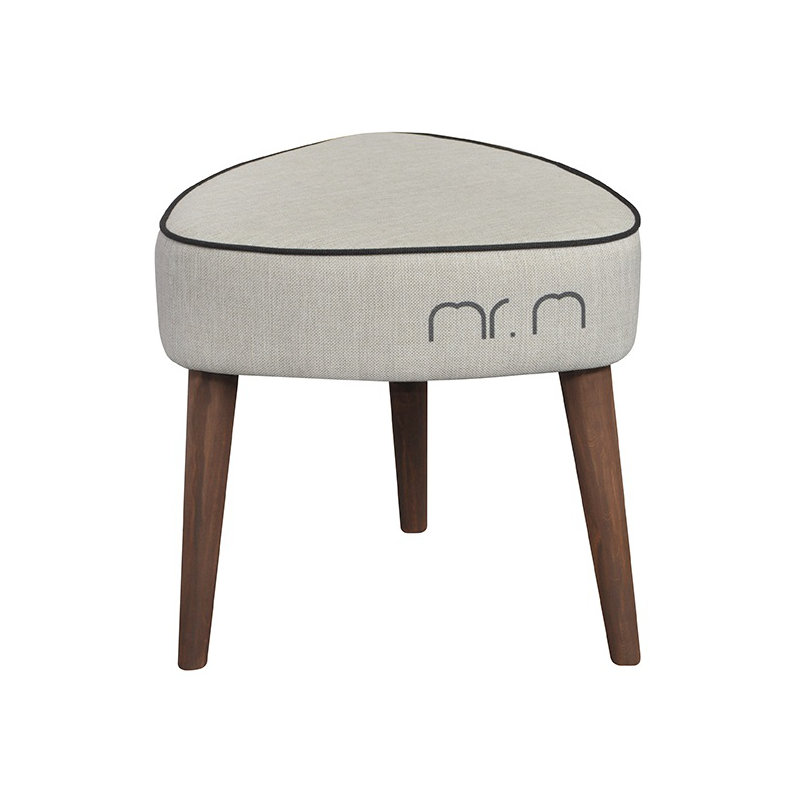 Manufactured Wood Accent Stool, Cream/Black