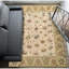 Tapis ivoire et doré de haute qualité noué à la main