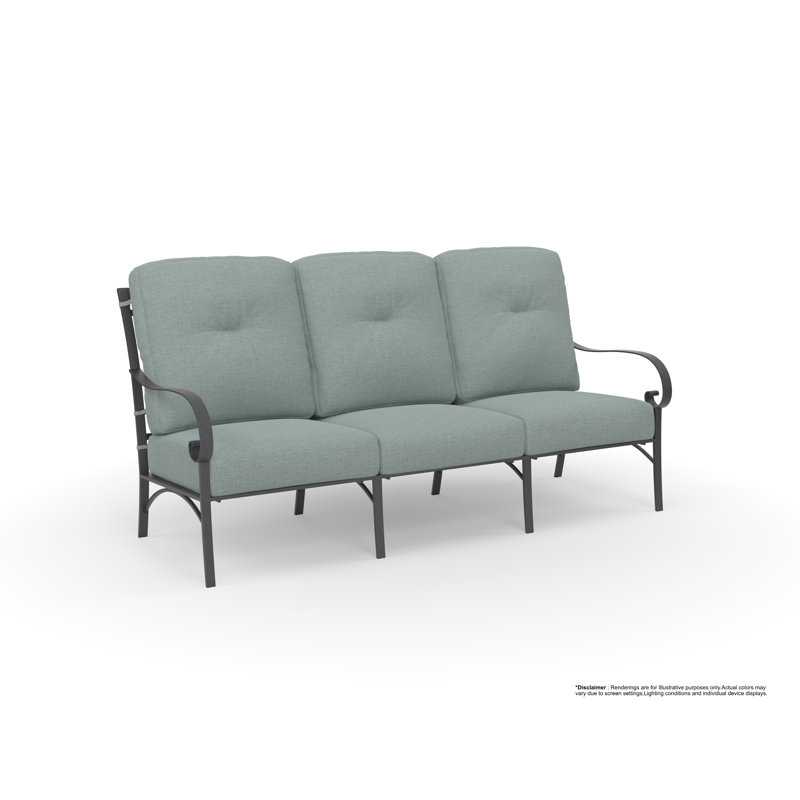 Pasadera Outdoor 3 - Seat Patio Sofa, Sensory Granite, Graphite