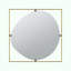 Miroir Poppy avec cadre en métal doré