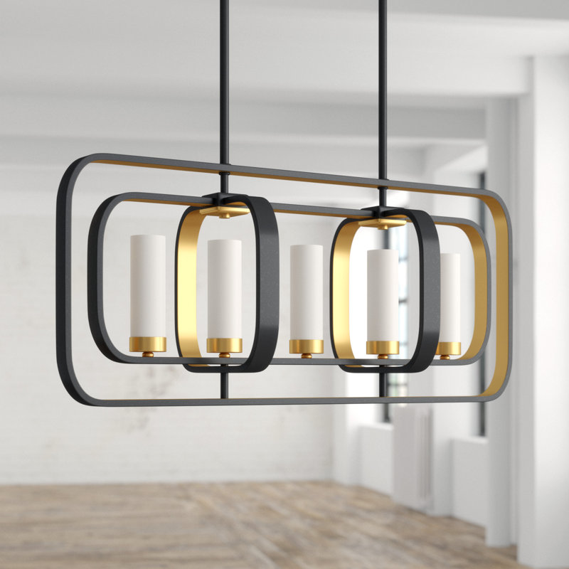 Iniguez 5 - Light Kitchen Island Pendant, Bronze Gold